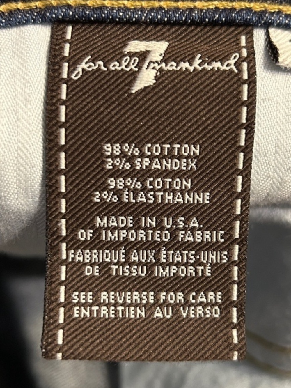 7FAM Low Rise Bootcut Jeans 26 Blue Denim Y2K 28x31 USA
S - Picture 7 of 17